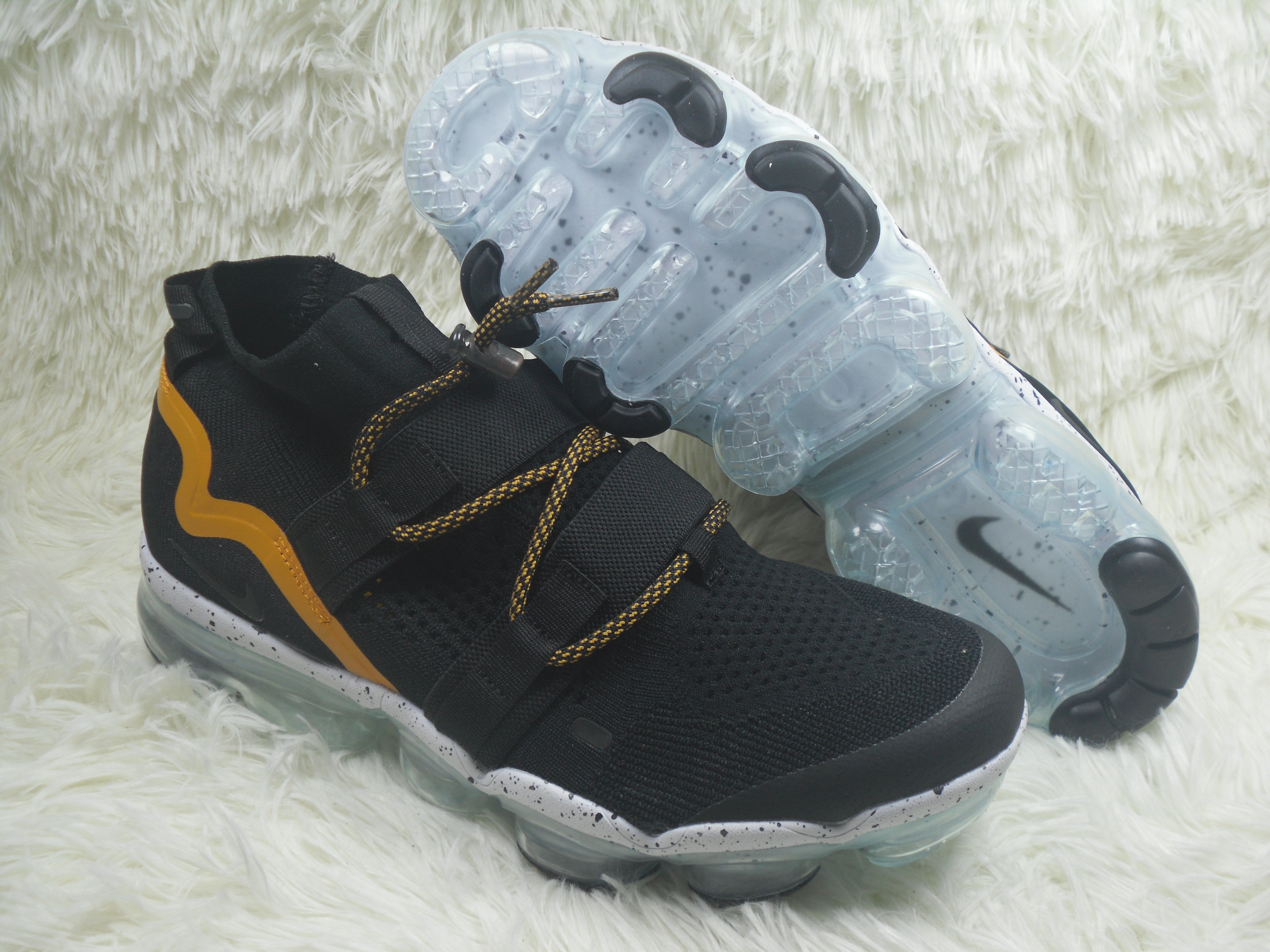 Nike Air VaporMax FK Utility Black Yellow Shoes - Click Image to Close